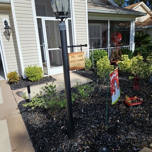 Light post signs
