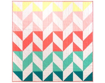 Modern Herringbone Quilt Pattern | PDF