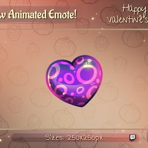 Animated Cute Heart twitch emote / Valentijnsdag Hart Youtube emote / Animated Discord Emote