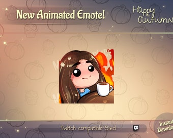 Animated This is fine / brown hair Girl twitch emote / Youtube emote /Discord Emote / Animated Twitch emote