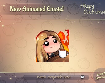 Animated This is Fine Emote, Dark Blonde Hair Girl (Digital Download)