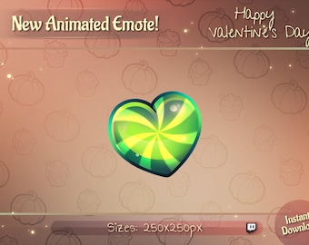Animated Cute Heart twitch emote / Valentine's Day Heart Youtube emote / Animated Discord Emote