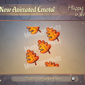Animerad söt löv-twitch-emote / Youtube-emote / Animerad Twitch-emote