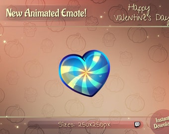 Animated Cute Heart twitch emote / Valentine's Day Heart Youtube emote / Animated Discord Emote