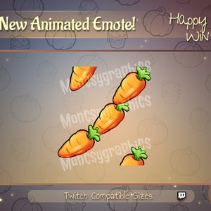 Animated cute carrot twitch emote / Youtube emote / Animated Twitch emote
