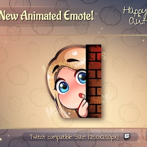 Animated Lurk Blonde / blauwe ogen Meisje twitch emote / Youtube emote / Discord Emote / Animated Twitch emote