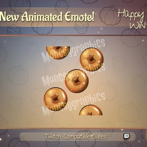 Animated Cute donuts twitch emote / Youtube emote /Discord Emote / Animated Twitch emote