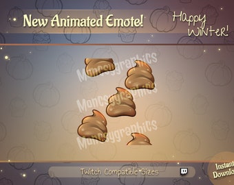 Animated cute poop, shit twitch emote / Youtube emote / Animated Twitch emote