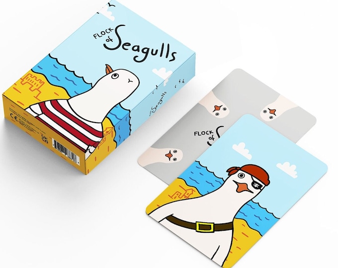 Flock of Seagulls, Card Game, UK Handmade Card Games for Whole Family, Great Gift Him, Gift for Her, Amazing Art, Board Game, Party Game