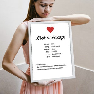 Liebesrezept als Digitaldruck