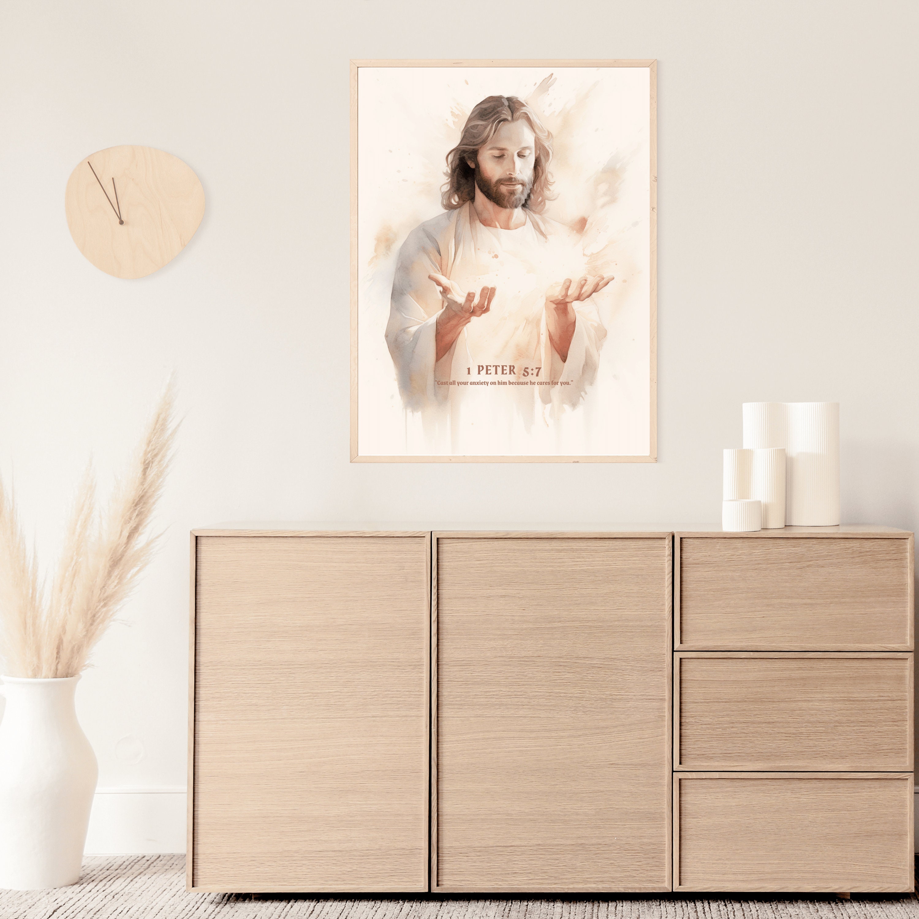 Jesus Christus Portrait Gemälde, motivierende moderne christliche Kunst