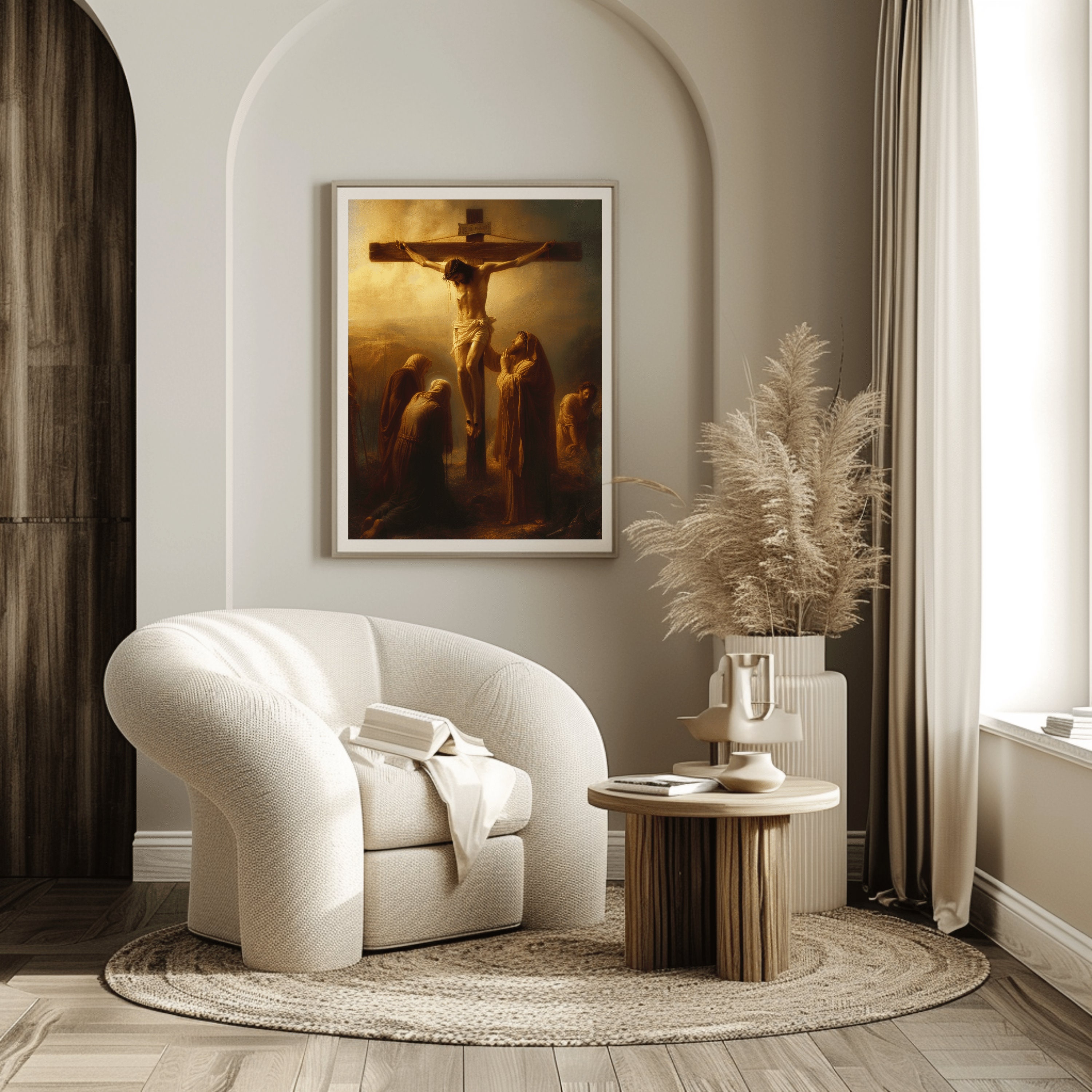 Jesus Hacker Powerful Gothic Crucifixion Painting by Arthur Hacker, Printable Jesus ...