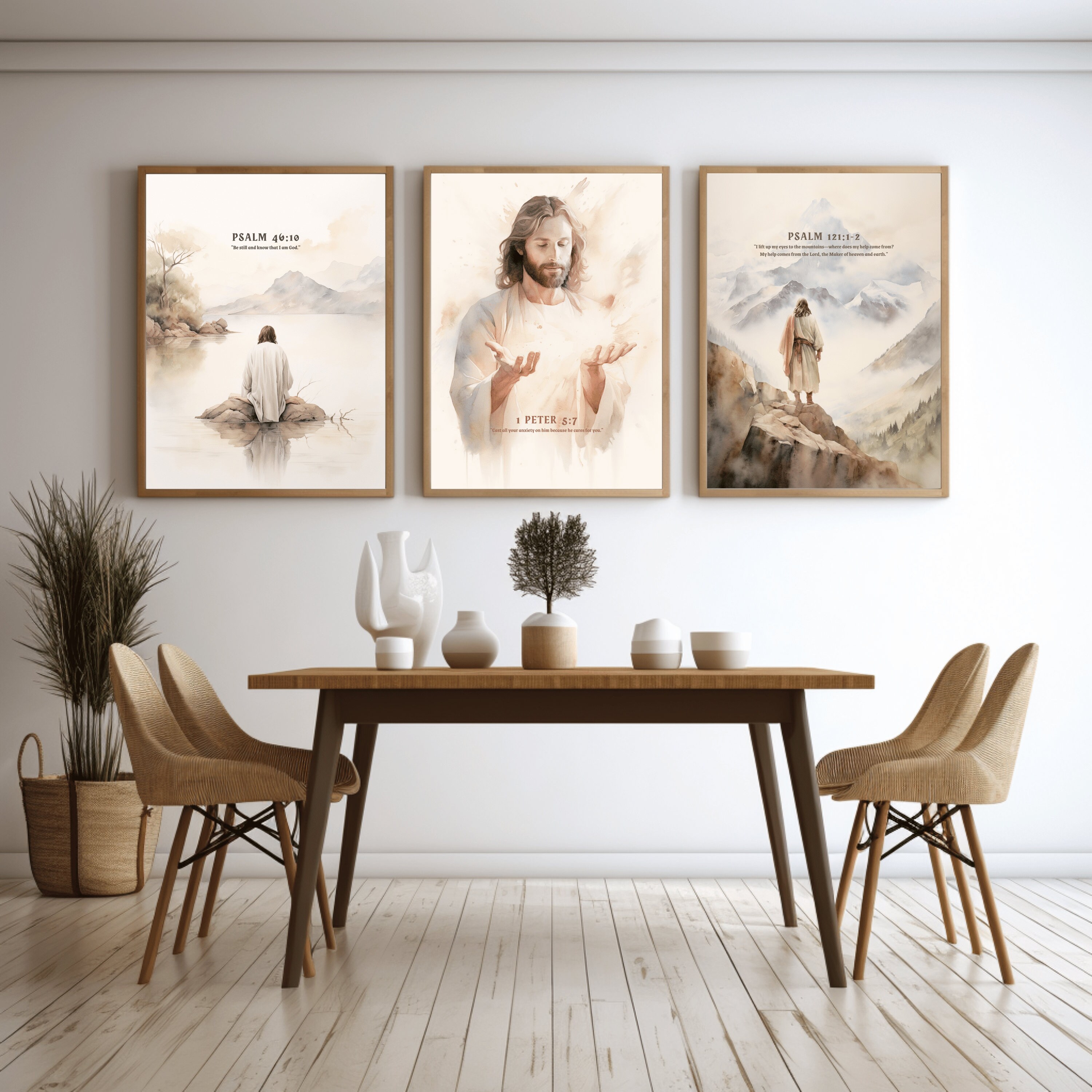 Jesus Christus Portrait Gemälde, motivierende moderne christliche Kunst