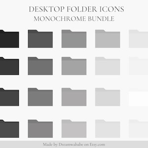 Desktop Folder Icon, Aesthetic Folder Icons. Monochrome Folder Icons, Windows Folder Icons, MAC Folder Icons