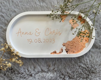 Personalisierte Ringschale  | Ring Box | Ringkissen | Schmuckschale I Hochzeitsgeschenk personalisiert | Vinyl