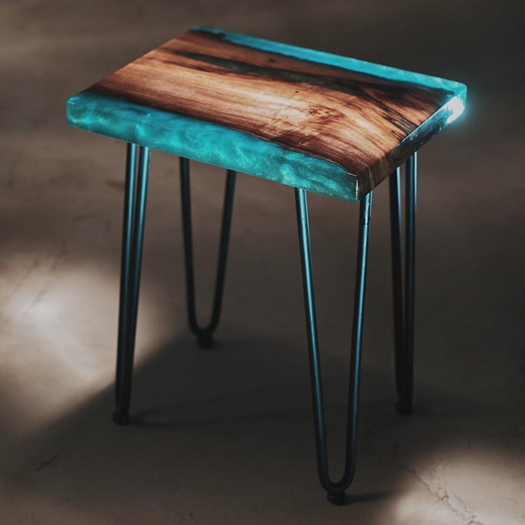 Handmade Bar Stool Top Epoxy Bar Stool Set Resin Bar Stool Etsy