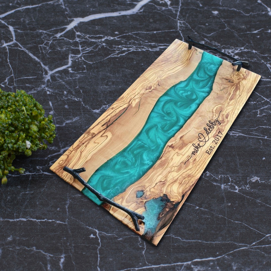 Personalized Charcuterie Tray Epoxy Resin Serving Tray Etsy Canada