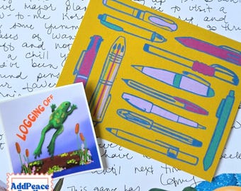Monthly Handwritten Letter Snail Mail Subscription with Vinyl Stickers