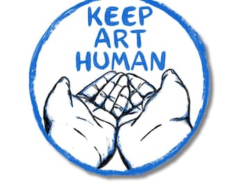 Keep Art Human Sticker | Support Independent Artists Vinyl Decal