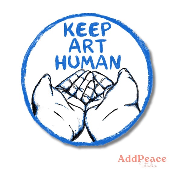 Keep Art Human Sticker | Support Independent Artists Vinyl Decal
