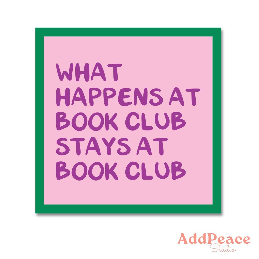 Book Club Humor Sticker: Waterproof Vinyl Decal - Etsy