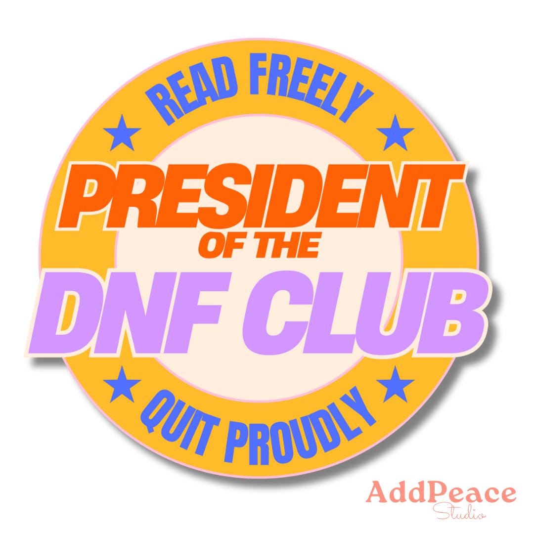 Dnf Sticker DNF Club Sticker - Funny Reader Sticker for Book Lovers - Etsy