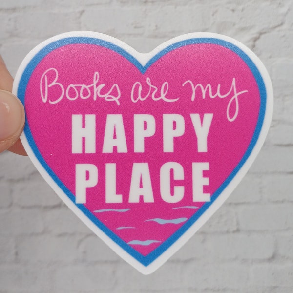 Books Are My Happy Place Vinyl Sticker