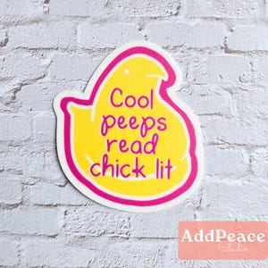 Cool Peeps Read Chick Lit Sticker – Funny Book Lover Vinyl Sticker – Cute Reading Sticker for Kindle, Journal, Laptop, Book Cart
