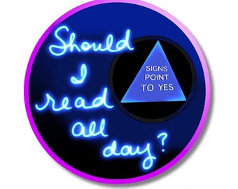 Should I Read All Day? Yes! Magic 8 Ball Sticker for Readers