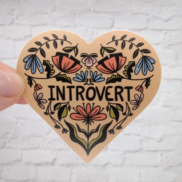 Introvert Heart Vinyl Sticker