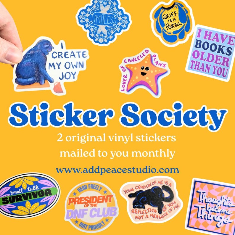 Support Human-Made Art Sticker – Hand Lettered Vinyl Sticker | Gentle Reminder for Creatives, Artists & Makers image 6