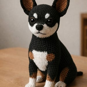 Chihuahua Amigurumi Crochet Pattern, Realistic Chihuahua Amigurumi Crochet Pattern PDF, Small Dog Plush Toy Tutorial, Mini Chihuahua PDF