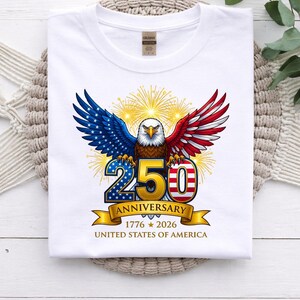 USA 250th Anniversary svg png, America 1776-2026, Patriotic svg png Files, Patriot Eagle, 4th of July, Freedom Emblem, America 250 Emblem image 9