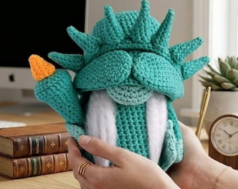 Statue of Liberty Gnome Crochet Pattern, Independence day gnome, American Patriotic Gnomes Patterns, pattern for Holiday gnome, 4th of July