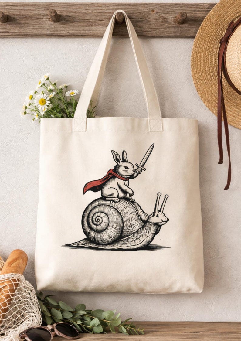 Retro Medieval Rabbit Snail Rider PNG, Vintage Fantasy Bunny Knight ...