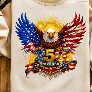 USA 250th Anniversary svg png, America 1776-2026, Patriotic svg png Files, Patriot Eagle, 4th of July, Freedom Emblem, America 250 Emblem image 5