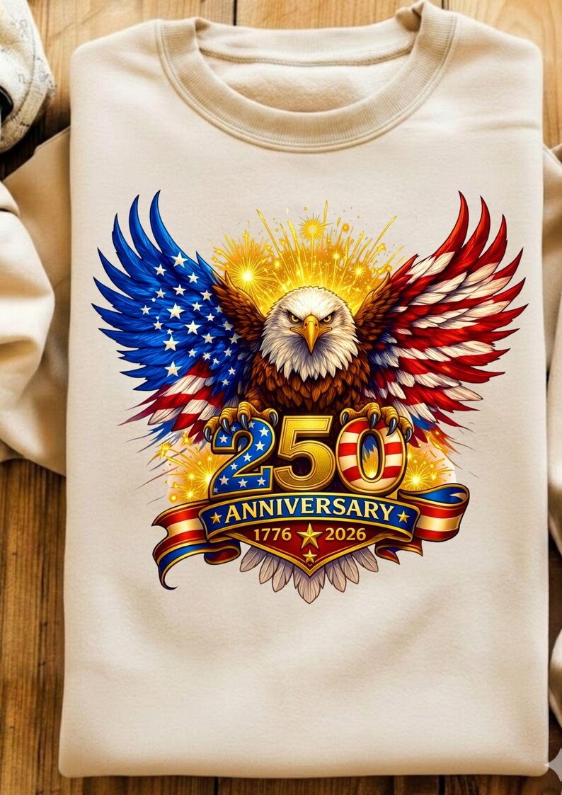 USA 250th Anniversary svg png, America 1776-2026, Patriotic svg png Files, Patriot Eagle, 4th of July, Freedom Emblem, America 250 Emblem image 5