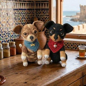 Patrón de amigurumi de chihuahua a crochet, patrón de amigurumi de chihuahua realista a crochet en PDF, tutorial de juguete de peluche para perro pequeño, mini chihuahua en PDF imagen 3