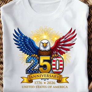 USA 250th Anniversary svg png, America 1776-2026, Patriotic svg png Files, Patriot Eagle, 4th of July, Freedom Emblem, America 250 Emblem image 3