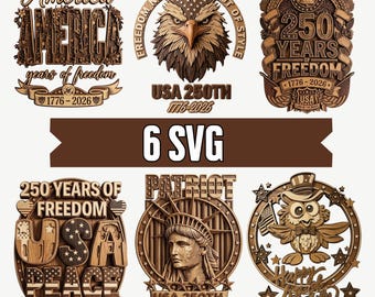 America 250 Wall Decor Svg, Png, American Eagle Svg, USA 250th Anniversary Sign, USA Decor Svg, Svg Glowforge, USA Decor, Wood Laser Cut