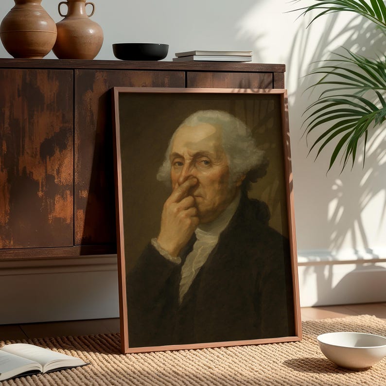 George Washington Bathroom Poster: Vintage Portrait Toilet Humor image 20