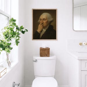 George Washington Bathroom Poster: Vintage Portrait Toilet Humor image 13