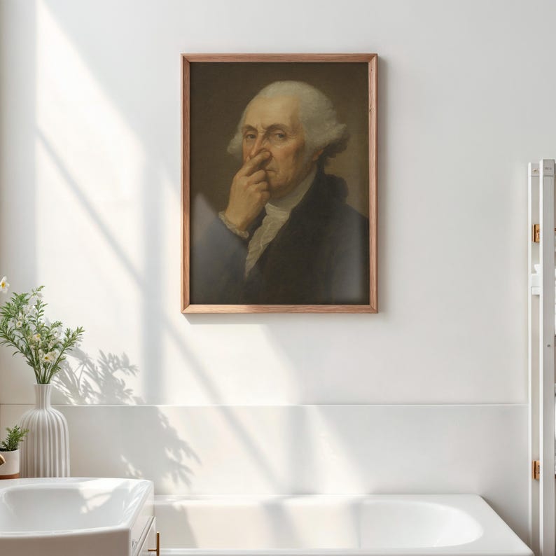 George Washington Bathroom Poster: Vintage Portrait Toilet Humor image 16