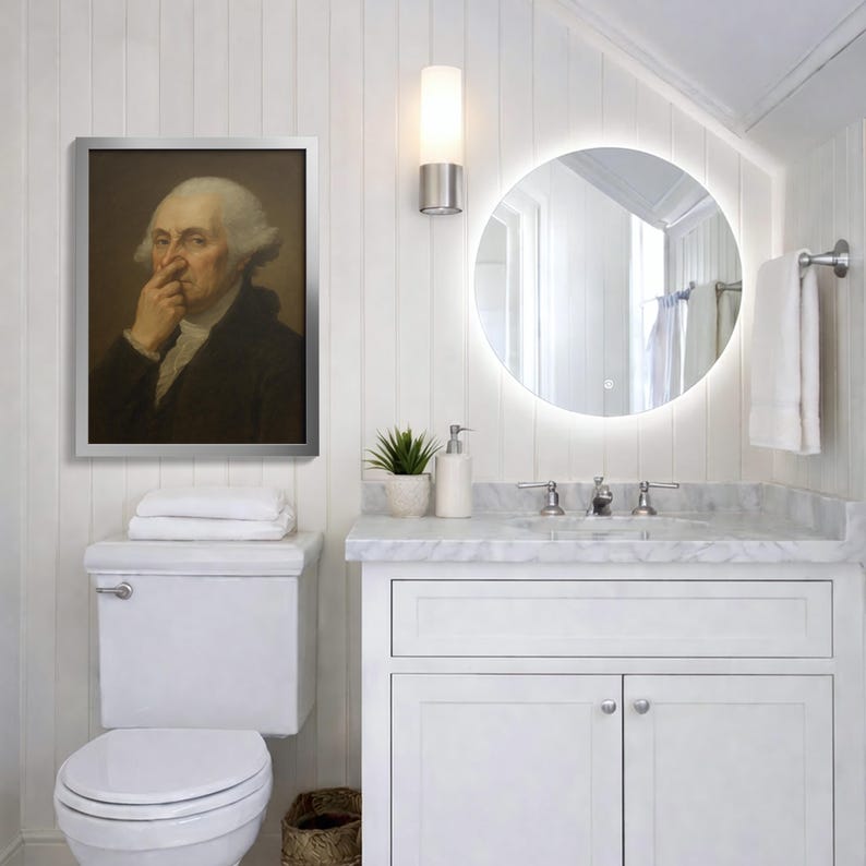 George Washington Bathroom Poster: Vintage Portrait Toilet Humor image 12