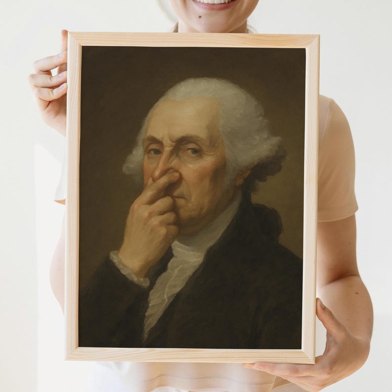 George Washington Bathroom Poster: Vintage Portrait Toilet Humor image 18
