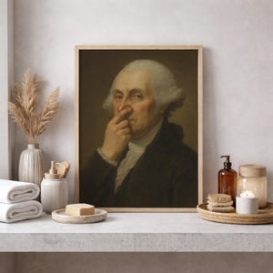 George Washington Bathroom Poster: Vintage Portrait Toilet Humor image 11