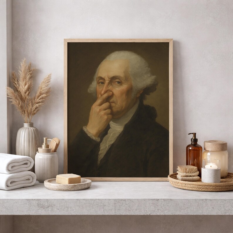 George Washington Bathroom Poster: Vintage Portrait Toilet Humor image 11