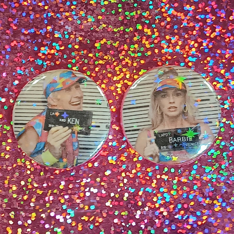 2x Barbie Movie Margot Robbie Barbie Ryan Gosling Ken Mugshot Etsy