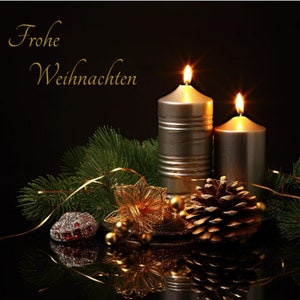 10 Christmas cards, folded cards, Christmas arrangements, Advent, candles, set of 10 greeting cards (standard envelopes)