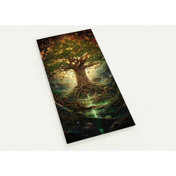 10 Postkarten, Magischer Baum, Fantasy, Magie, Set mit 10 Postkarten (2-seitig, Standardumschläge)